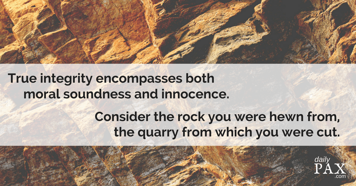 Threadbare Words Integrity dailyPAX with Lisa Marion